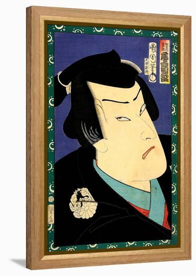 Actor Onoe Kikugoro V as Kakogawa Seijuro-Kunichika toyohara-Framed Premier Image Canvas