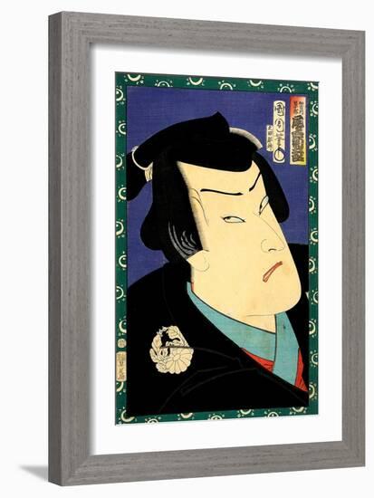Actor Onoe Kikugoro V as Kakogawa Seijuro-Kunichika toyohara-Framed Giclee Print