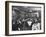 Actor Orson Welles at Table on Left with Cigar in His Mouth-Alfred Eisenstaedt-Framed Premium Photographic Print