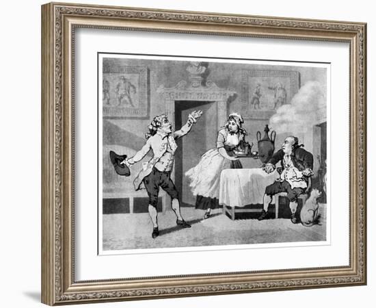 Actor Reciting to a Manager, Late 18th Century-Thomas Rowlandson-Framed Giclee Print