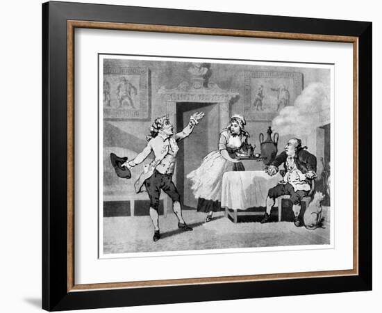 Actor Reciting to a Manager, Late 18th Century-Thomas Rowlandson-Framed Giclee Print