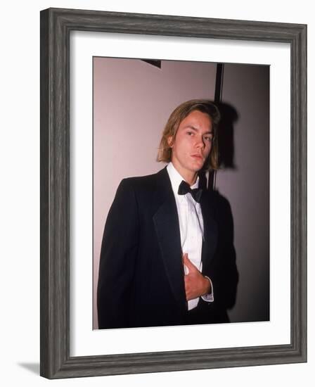 Actor River Phoenix in a Tuxedo-Albert Ferreira-Framed Premium Photographic Print