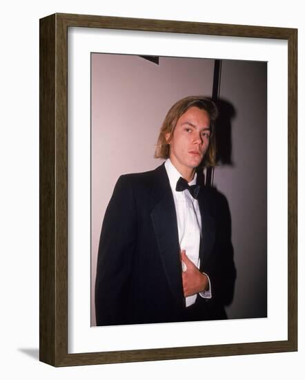 Actor River Phoenix in a Tuxedo-Albert Ferreira-Framed Premium Photographic Print