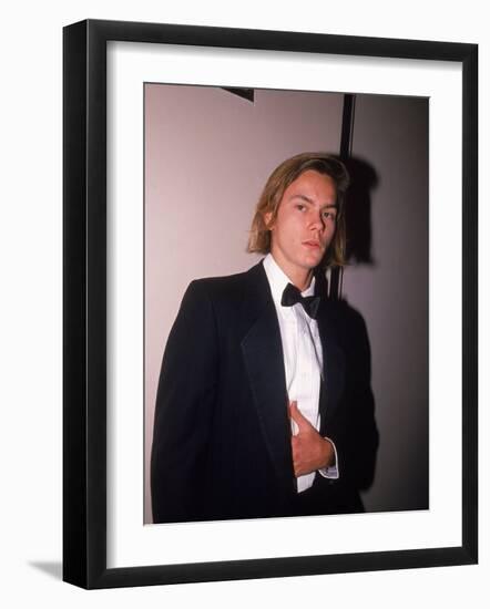 Actor River Phoenix in a Tuxedo-Albert Ferreira-Framed Premium Photographic Print