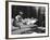 Actor Robert Redford and His Family at Home-John Dominis-Framed Premium Photographic Print