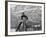 Actor Robert Redford Exercising One of His Eight Saddle Horses on His Remote Mountain Ranch-John Dominis-Framed Premium Photographic Print