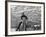 Actor Robert Redford Exercising One of His Eight Saddle Horses on His Remote Mountain Ranch-John Dominis-Framed Premium Photographic Print