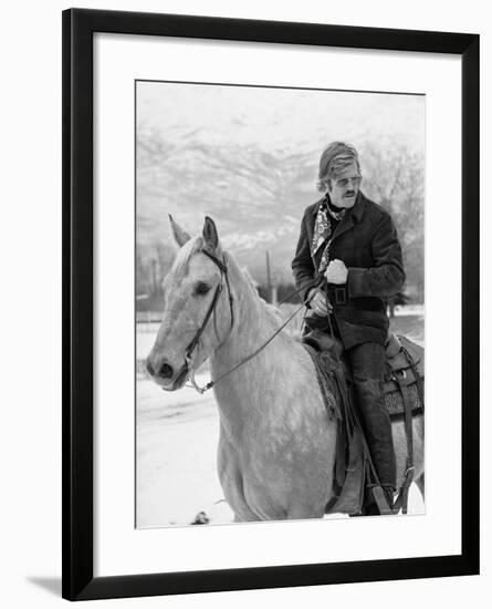 Actor Robert Redford Horseback Riding-John Dominis-Framed Premium Photographic Print