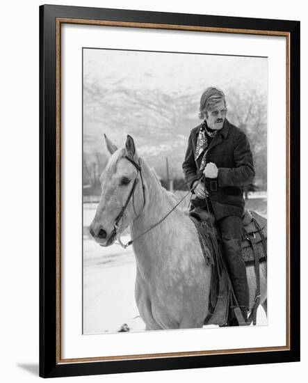 Actor Robert Redford Horseback Riding-John Dominis-Framed Premium Photographic Print