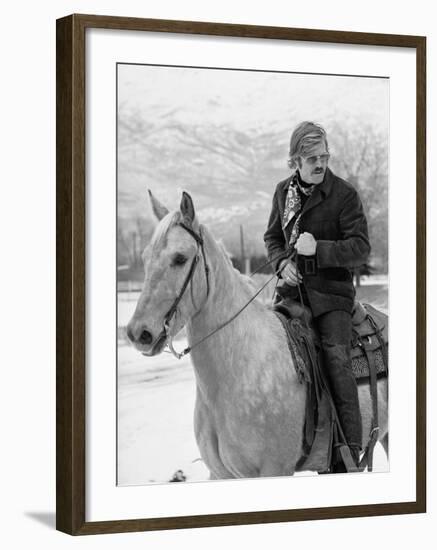 Actor Robert Redford Horseback Riding-John Dominis-Framed Premium Photographic Print