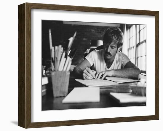 Actor Robert Redford-John Dominis-Framed Premium Photographic Print