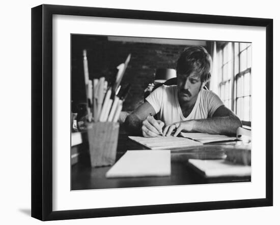 Actor Robert Redford-John Dominis-Framed Premium Photographic Print