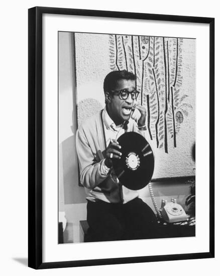 Actor Sammy Davis Jr. on TV Show "The Big Party"-Peter Stackpole-Framed Premium Photographic Print