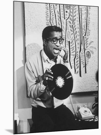 Actor Sammy Davis Jr. on TV Show "The Big Party"-Peter Stackpole-Mounted Premium Photographic Print