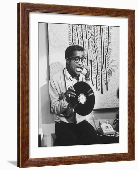 Actor Sammy Davis Jr. on TV Show "The Big Party"-Peter Stackpole-Framed Premium Photographic Print