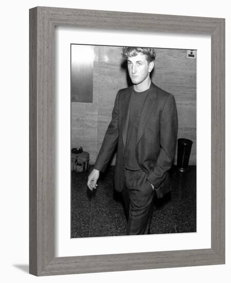 Actor Sean Penn Wearing a Suit-null-Framed Premium Photographic Print