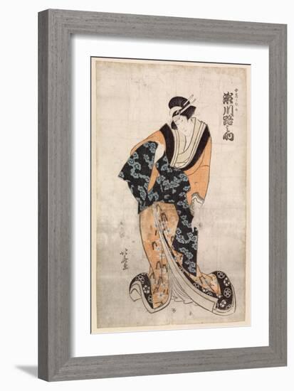 Actor, Segawa Michinosuke, in the Part of the Courtesan Omune, 1807-Katsushika Hokusai-Framed Giclee Print