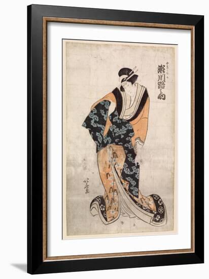 Actor, Segawa Michinosuke, in the Part of the Courtesan Omune, 1807-Katsushika Hokusai-Framed Giclee Print