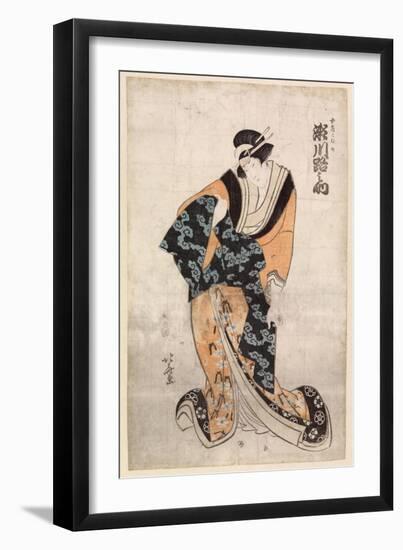 Actor, Segawa Michinosuke, in the Part of the Courtesan Omune, 1807-Katsushika Hokusai-Framed Giclee Print