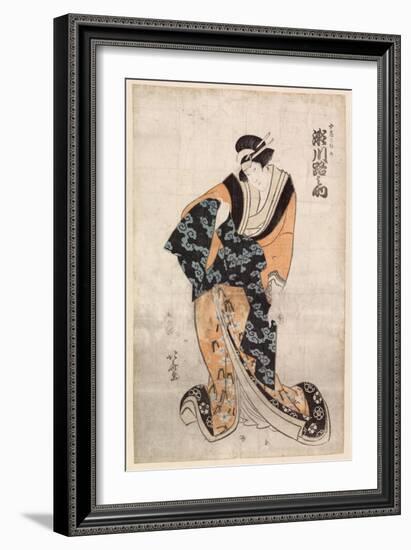 Actor, Segawa Michinosuke, in the Part of the Courtesan Omune, 1807-Katsushika Hokusai-Framed Giclee Print