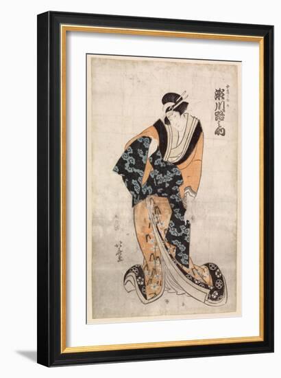 Actor, Segawa Michinosuke, in the Part of the Courtesan Omune, 1807-Katsushika Hokusai-Framed Giclee Print