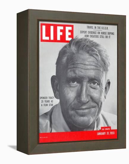 Actor Spencer Tracy, January 31, 1955-J. R. Eyerman-Framed Premier Image Canvas