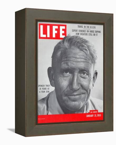 Actor Spencer Tracy, January 31, 1955-J. R. Eyerman-Framed Premier Image Canvas