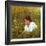 Actor Warren Beatty Sitting in Field of Flowers-Ralph Crane-Framed Premium Photographic Print