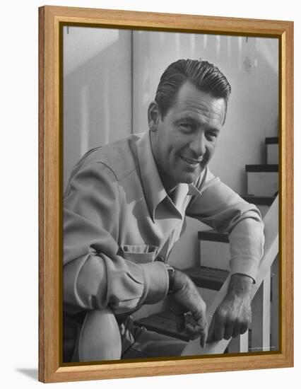 Actor William Holden Smiling for the Camera-Allan Grant-Framed Premier Image Canvas