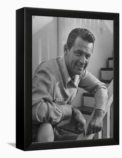 Actor William Holden Smiling for the Camera-Allan Grant-Framed Premier Image Canvas