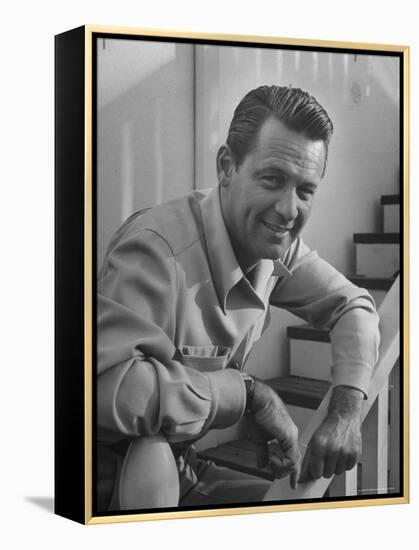 Actor William Holden Smiling for the Camera-Allan Grant-Framed Premier Image Canvas