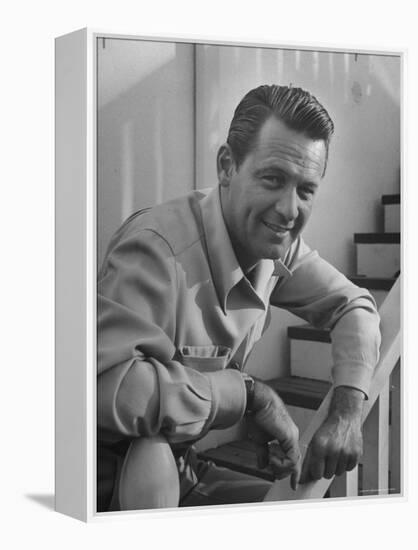 Actor William Holden Smiling for the Camera-Allan Grant-Framed Premier Image Canvas