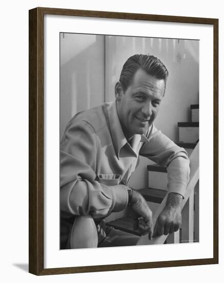 Actor William Holden Smiling for the Camera-Allan Grant-Framed Premium Photographic Print
