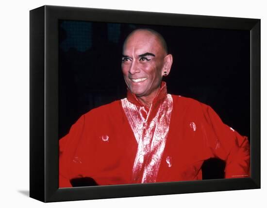 Actor Yul Brynner in Costume and Makeup for Role in Broadway Revival of Musical "The King and I"-Ann Clifford-Framed Premier Image Canvas