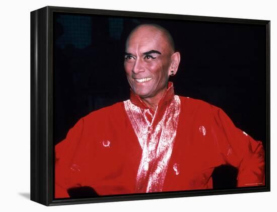 Actor Yul Brynner in Costume and Makeup for Role in Broadway Revival of Musical "The King and I"-Ann Clifford-Framed Premier Image Canvas