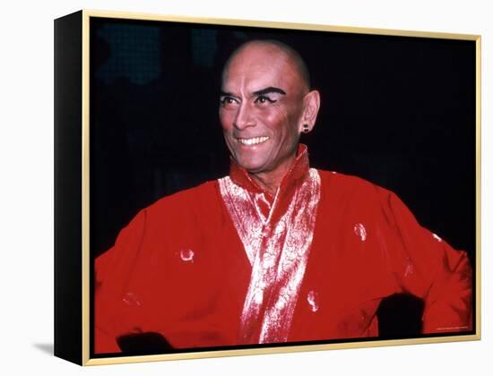 Actor Yul Brynner in Costume and Makeup for Role in Broadway Revival of Musical "The King and I"-Ann Clifford-Framed Premier Image Canvas