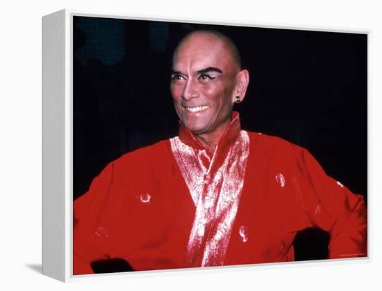 Actor Yul Brynner in Costume and Makeup for Role in Broadway Revival of Musical "The King and I"-Ann Clifford-Framed Premier Image Canvas