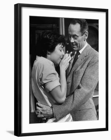 Actors Anne Bancroft and Henry Fonda in Scene From Broadway Play "Two for the Seesaw"-Alfred Eisenstaedt-Framed Premium Photographic Print