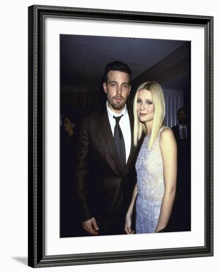 Actors Ben Affleck and Gwyneth Paltrow at Film Premiere of their "Shakespeare in Love"-Dave Allocca-Framed Premium Photographic Print