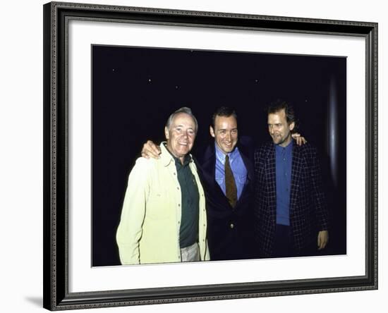 Actors Jack Lemmon and Kevin Spacey with Director James Foley-null-Framed Premium Photographic Print