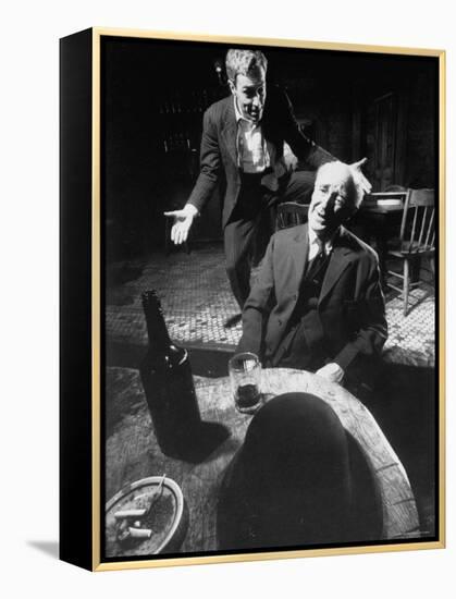 Actors Jason Robards Jr. and Farrell Pelly in a Scene from the Play The Iceman Cometh-Gjon Mili-Framed Premier Image Canvas