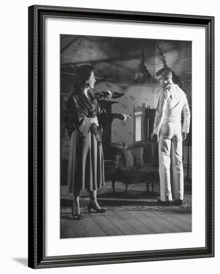 Actors Maureen Stapleton and Don Murray, Starring in "The Rose Tattoo"-null-Framed Premium Photographic Print