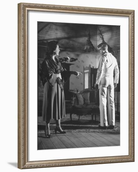 Actors Maureen Stapleton and Don Murray, Starring in "The Rose Tattoo"-null-Framed Premium Photographic Print