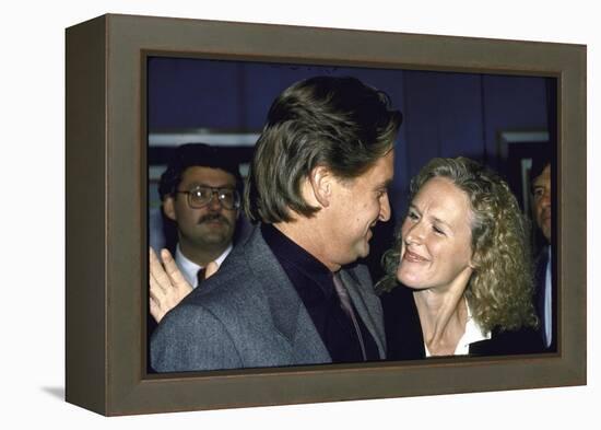 Actors Michael Douglas and Glenn Close-null-Framed Premier Image Canvas