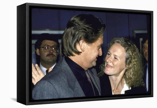 Actors Michael Douglas and Glenn Close-null-Framed Premier Image Canvas