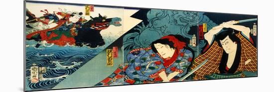 Actors Nakamura Shikan and Sawamura Tanosuke-Kunichika toyohara-Mounted Giclee Print