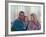 Actors Paul Newman and Joanne Woodward at Home with Their Daughter-Mark Kauffman-Framed Premium Photographic Print