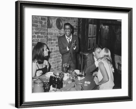 Actors Sammy Davis Jr. and Richard Burton and May Britt-Leonard Mccombe-Framed Premium Photographic Print