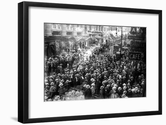 Actors' Strike on 45th Street New York City, NY Photo - New York, NY-Lantern Press-Framed Art Print