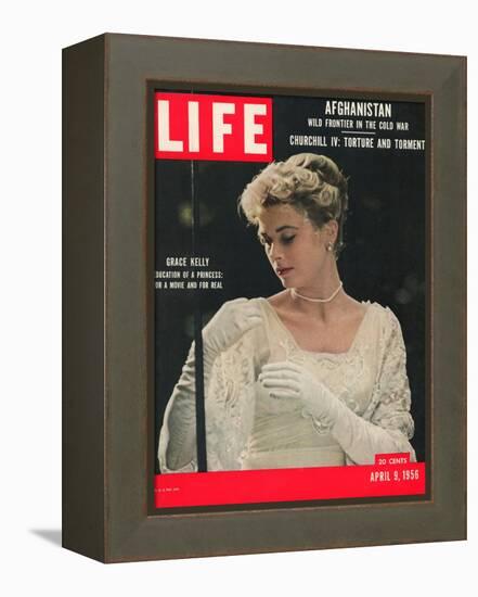 Actress and Princess of Monaco, Grace Kelly, April 9, 1956-Peter Stackpole-Framed Premier Image Canvas